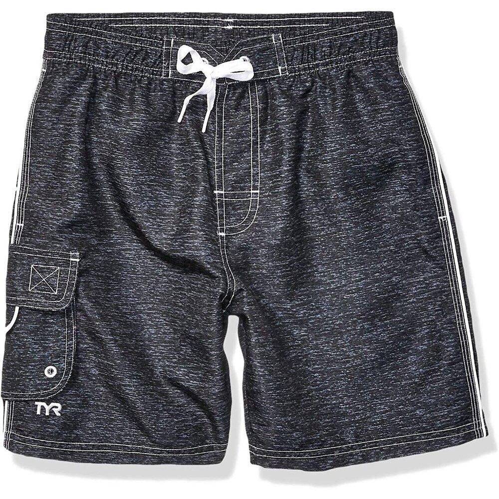 TYR Men's Tahoe Challenger Swim Shorts, M, Black